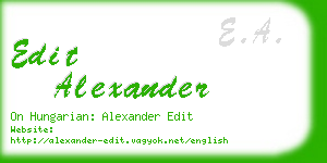 edit alexander business card